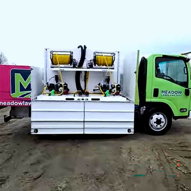 Retrofitted Truck with a 600-Gallon Poly Weld Tank Skid