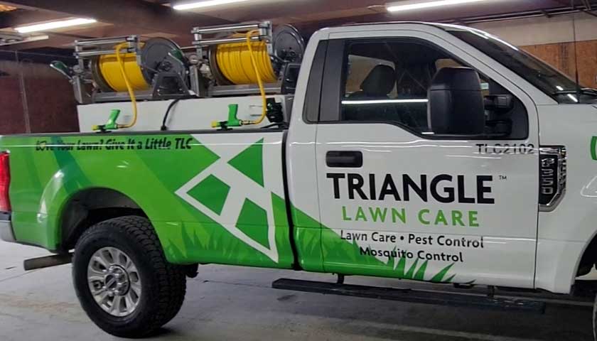 Reddick Customizes Triangle Lawn Care's Spray Pick-Up