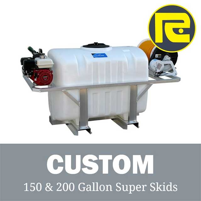 Reddick’s 150 and 200 Gallon Super Skid Sprayers.